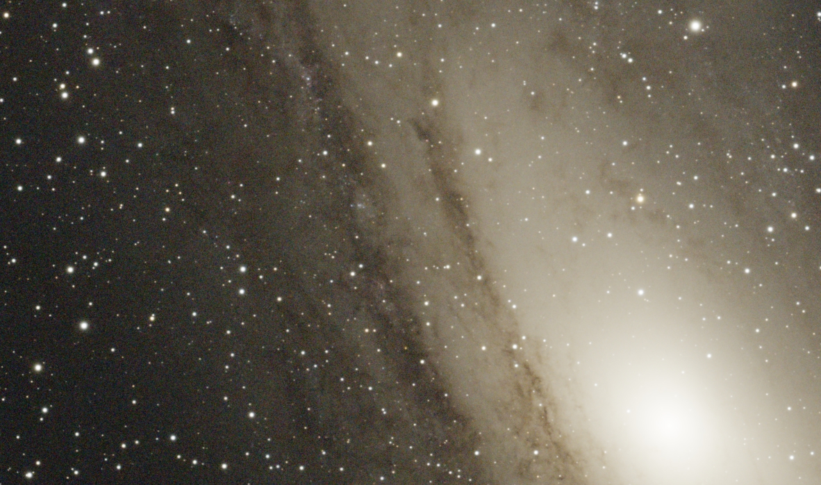 The core of Andromeda: five nights of imaging, 411 mins exposure time